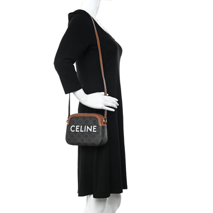 Celine Triomphe Canvas Small Camera Bag Tan 2 of 11