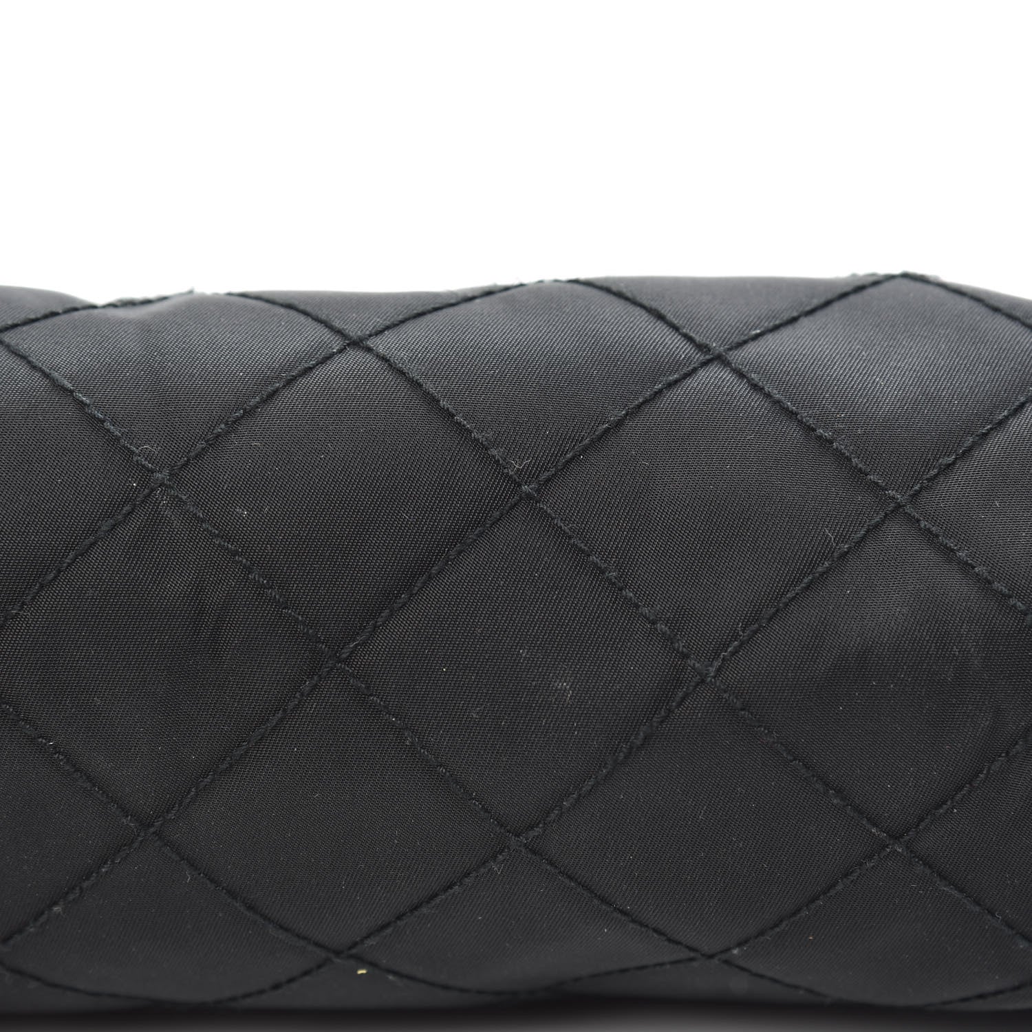 Prada Tessuto Nylon Impunturato Quilted Chain Pochette Black 8 of 9