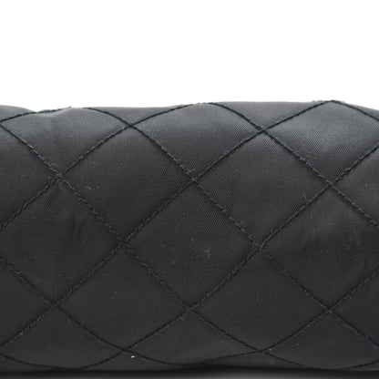 Prada Tessuto Nylon Impunturato Quilted Chain Pochette Black 8 of 9