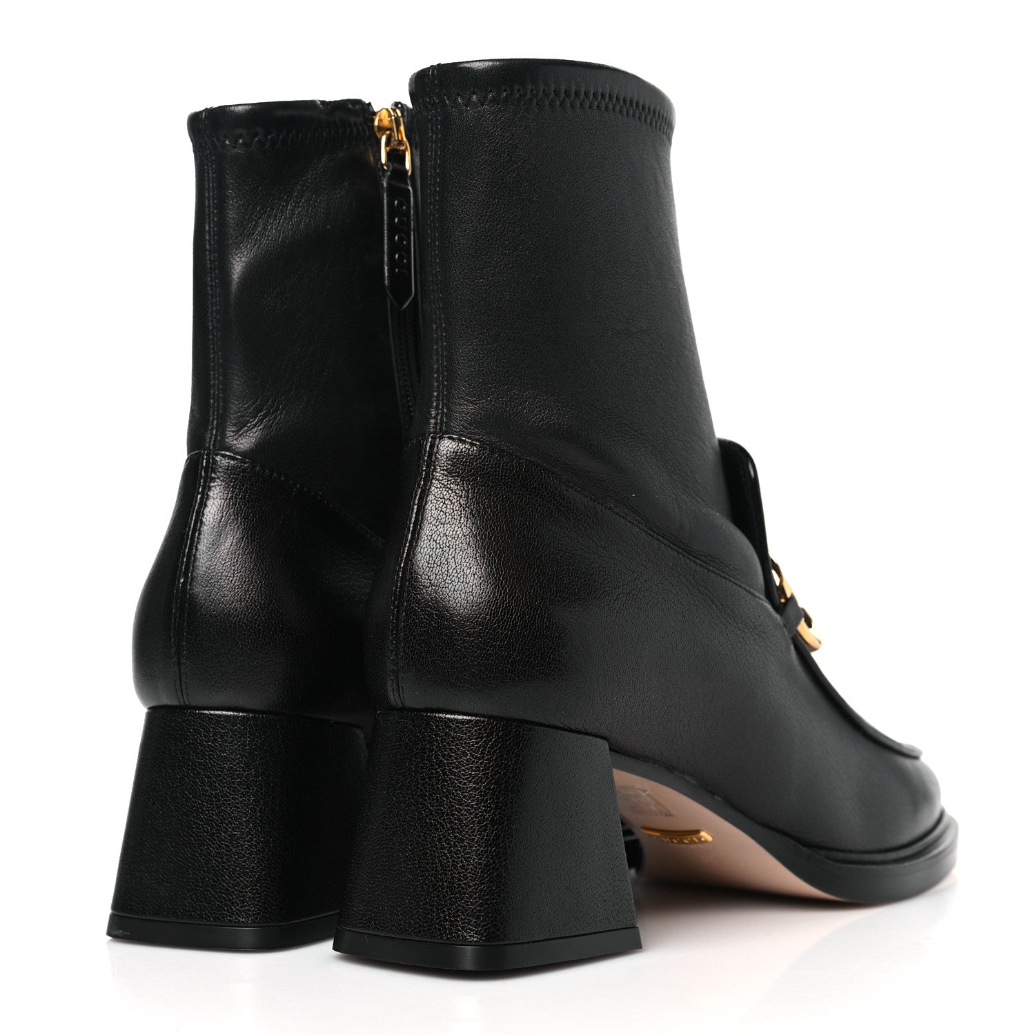 Gucci Quentin Nappa Stretch Granada Kid Horsebit 55mm Ankle Boots 38 Black 4 of 10