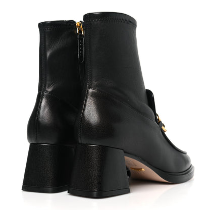 Gucci Quentin Nappa Stretch Granada Kid Horsebit 55mm Ankle Boots 38 Black 4 of 10