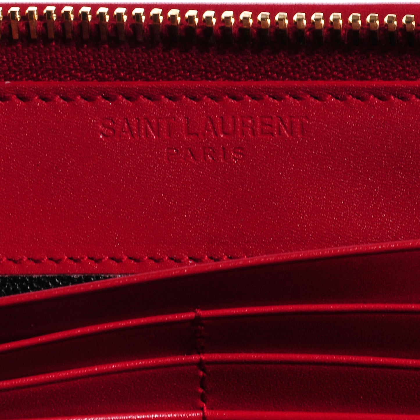 Calfskin Zip Continental Wallet Rouge Orient
