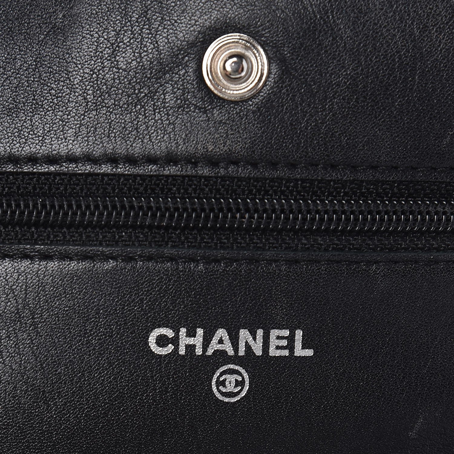 Chanel Patent Quilted Wallet On Chain WOC Black 6 of 11