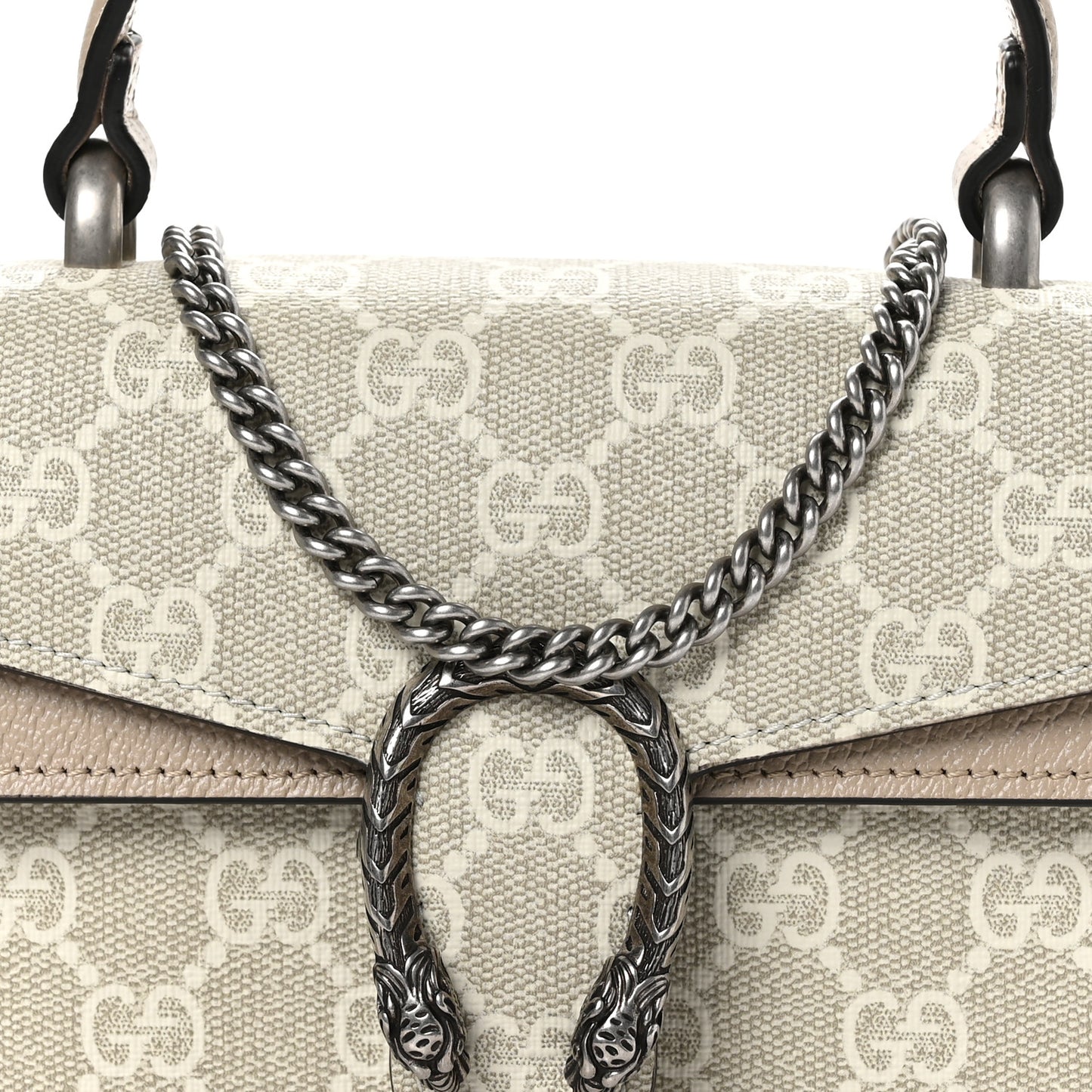 GG Supreme Monogram Mini Dionysus Top Handle Bag Beige Mystic White Oatmeal