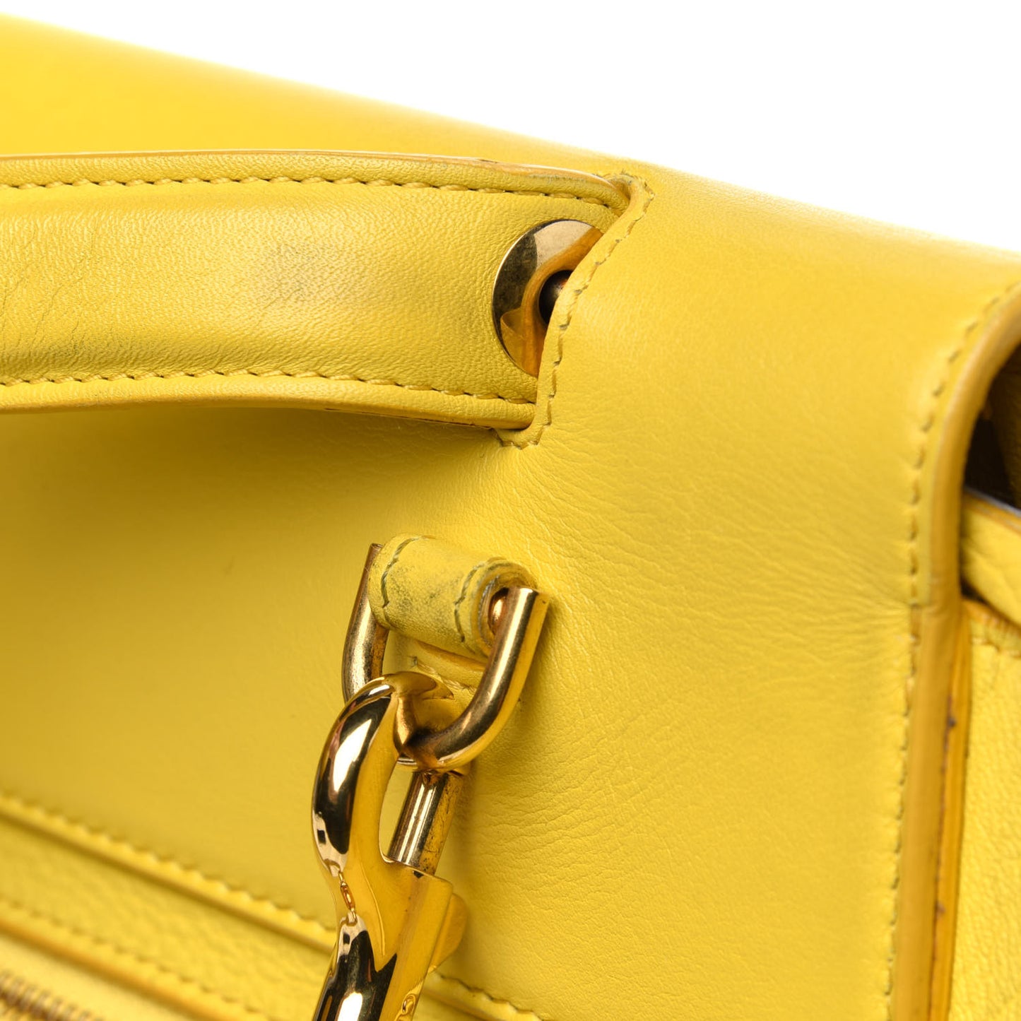 Elephant Calfskin Mini Belt Bag Sun Yellow