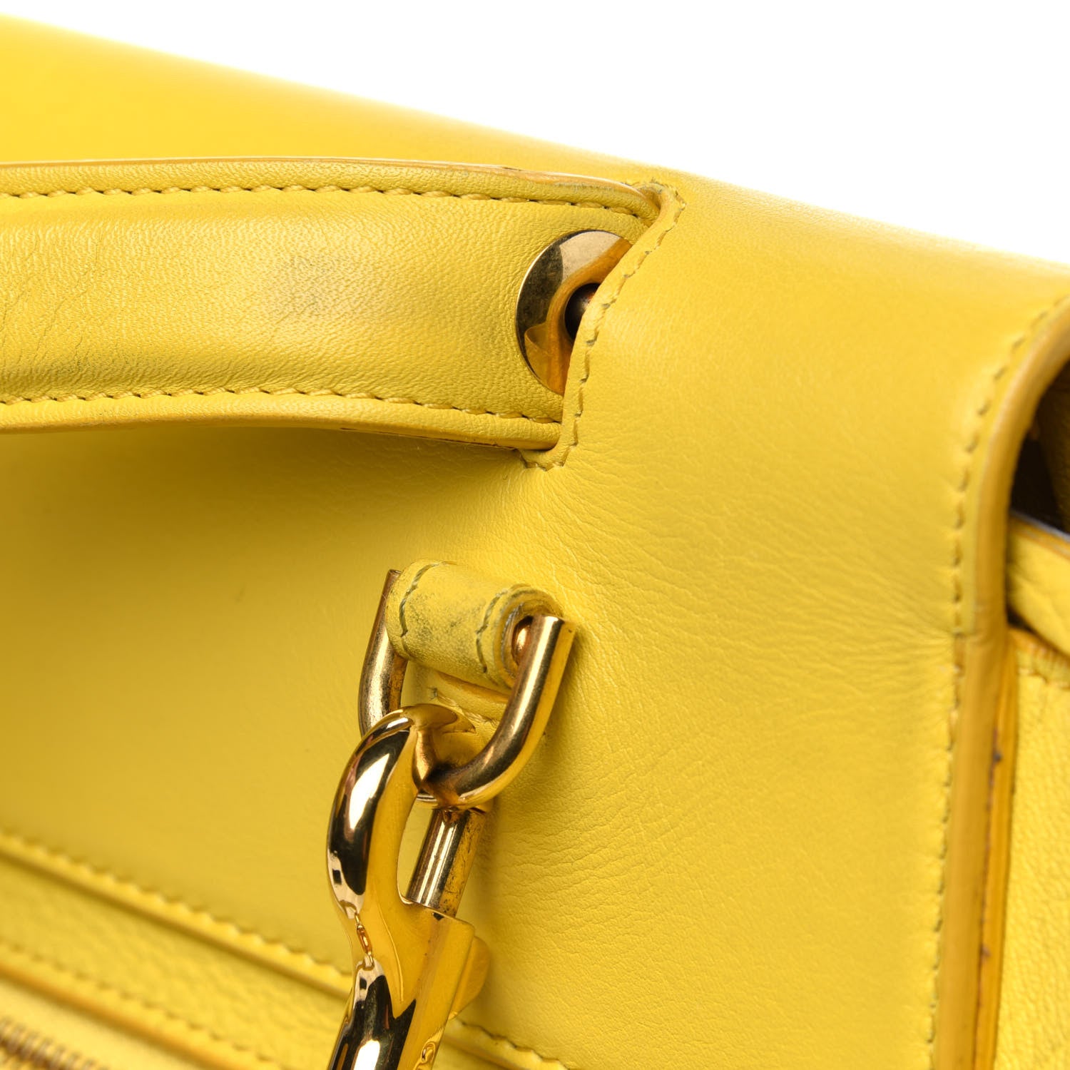 Celine Elephant Calfskin Mini Belt Bag Sun Yellow 11 of 12