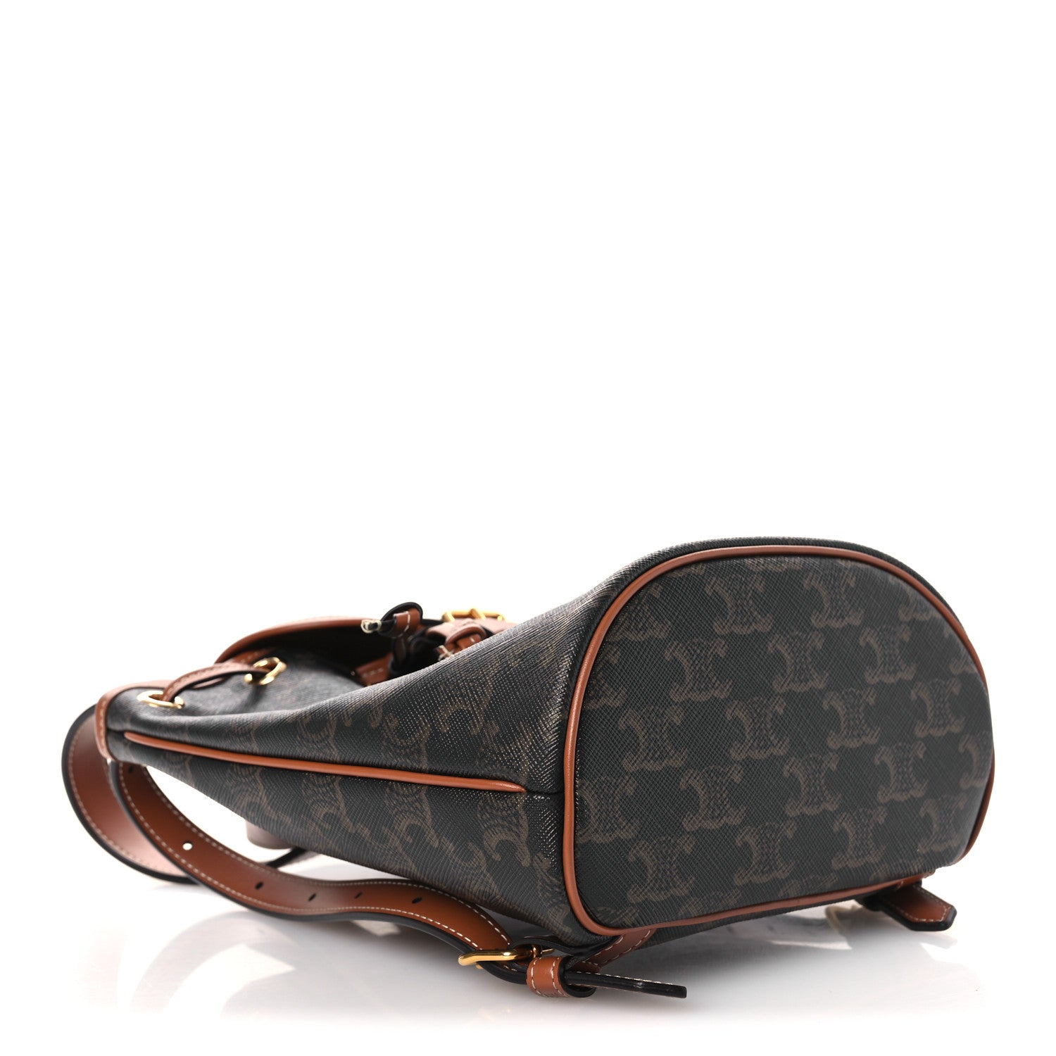 Celine Triomphe Canvas Calfskin Mini Folco Backpack Tan 6 of 20