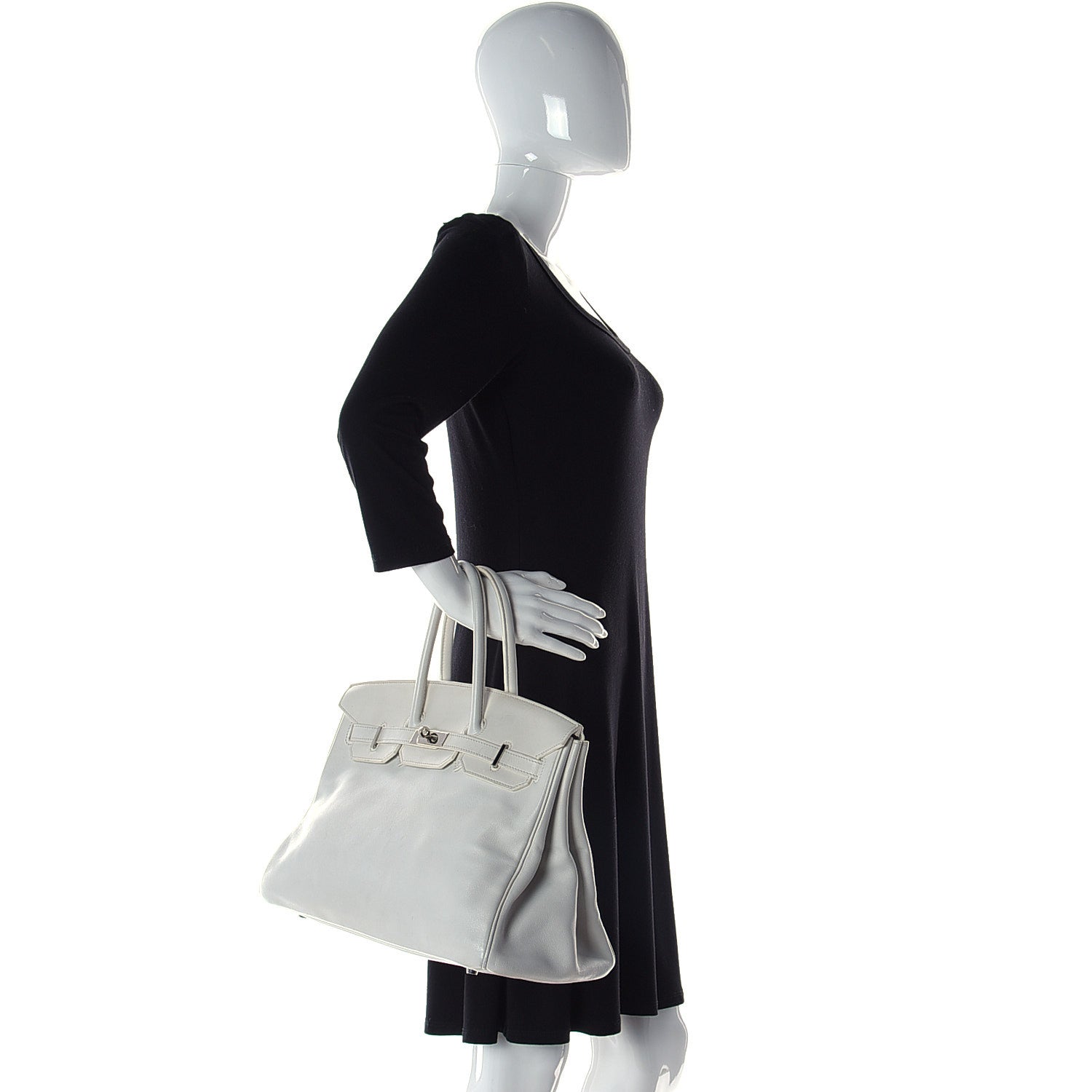 Hermes Swift Birkin 35 White 3 of 29