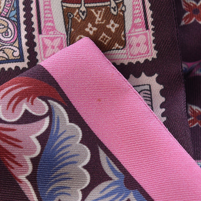 Louis Vuitton Silk Lettre A Louis Bandeau Bordeaux 3 of 6
