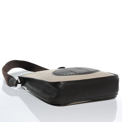 Hermes Toile Ardennes Evelyne II GM Ecru Ebene 4 of 7