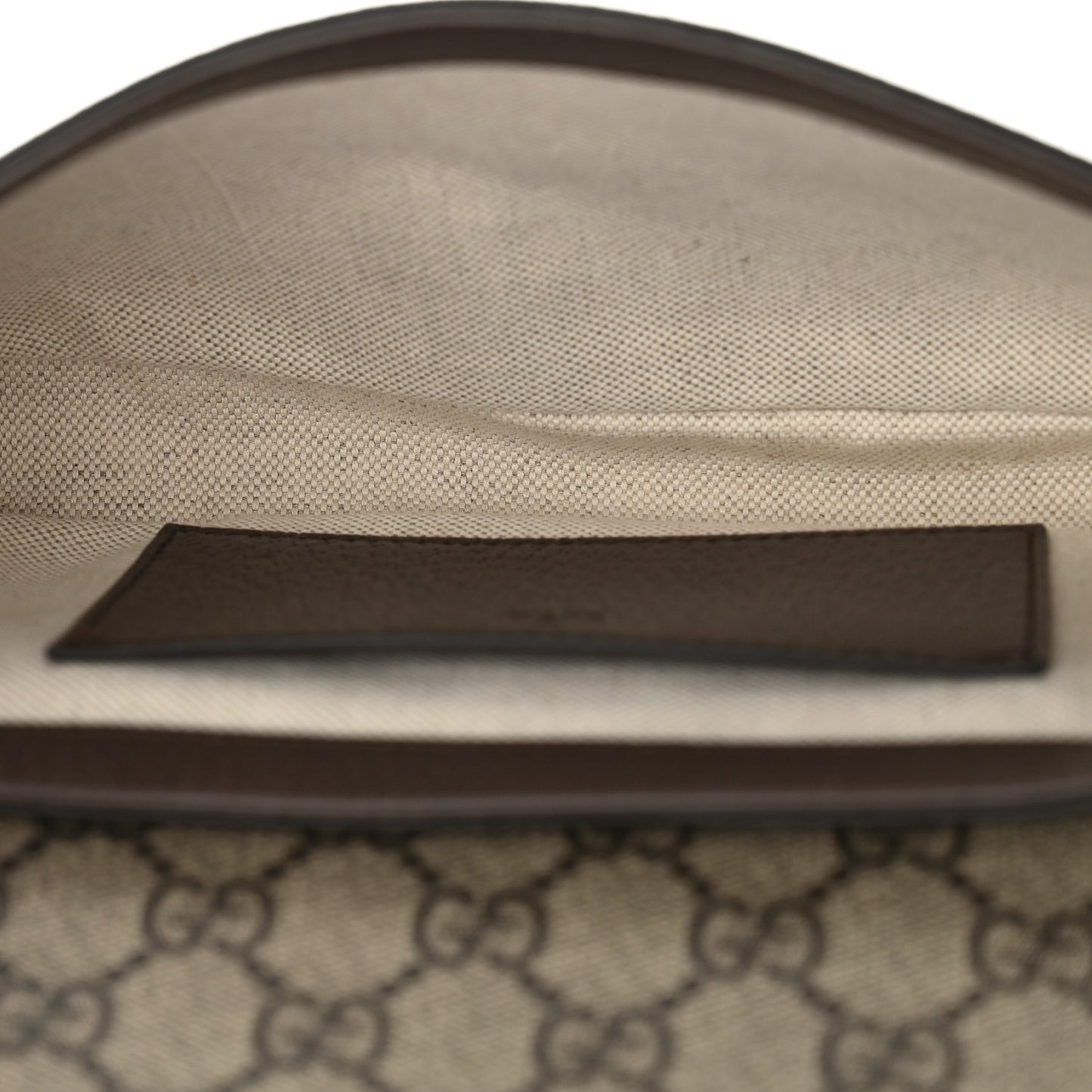 GG Supreme Monogram Textured Dollar Calfskin Web Mini Ophidia Envelope Shoulder Bag Beige Ebony