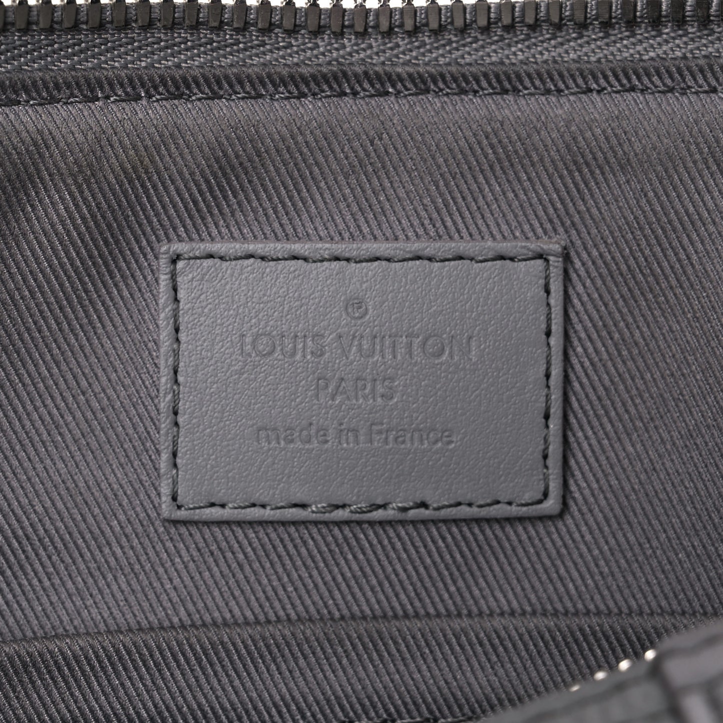 Grained Calfskin Aerogram City Keepall Gris