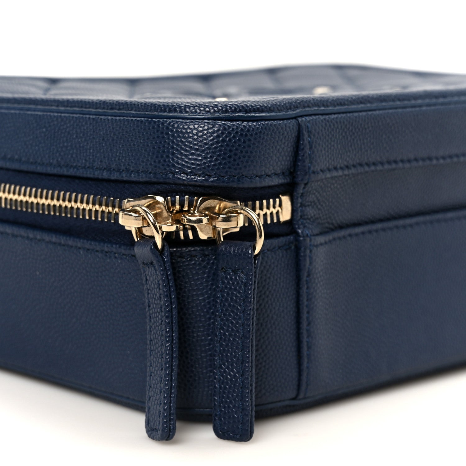 Chanel Caviar Quilted Medium CC Filigree Vanity Case Navy 9 of 11