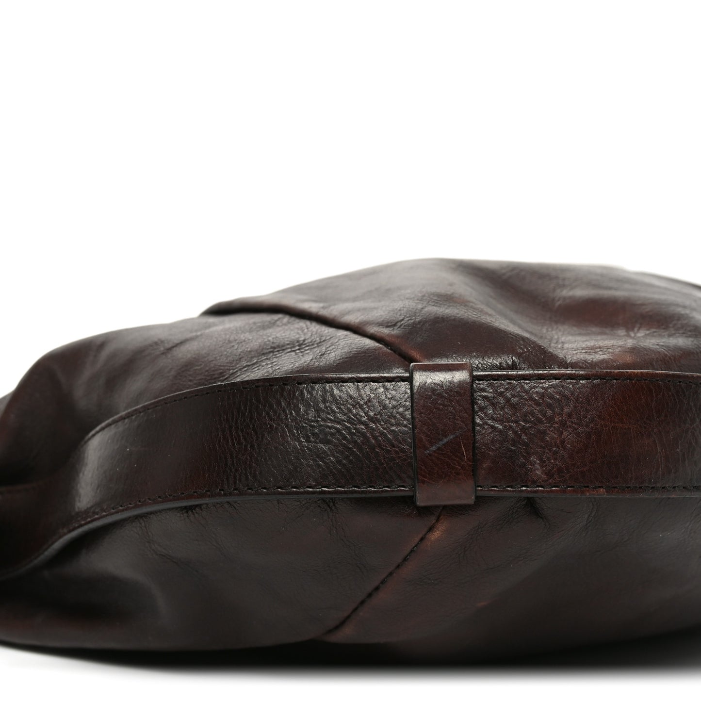Buffalo Leather Horn Medium Mombasa Bag Brown