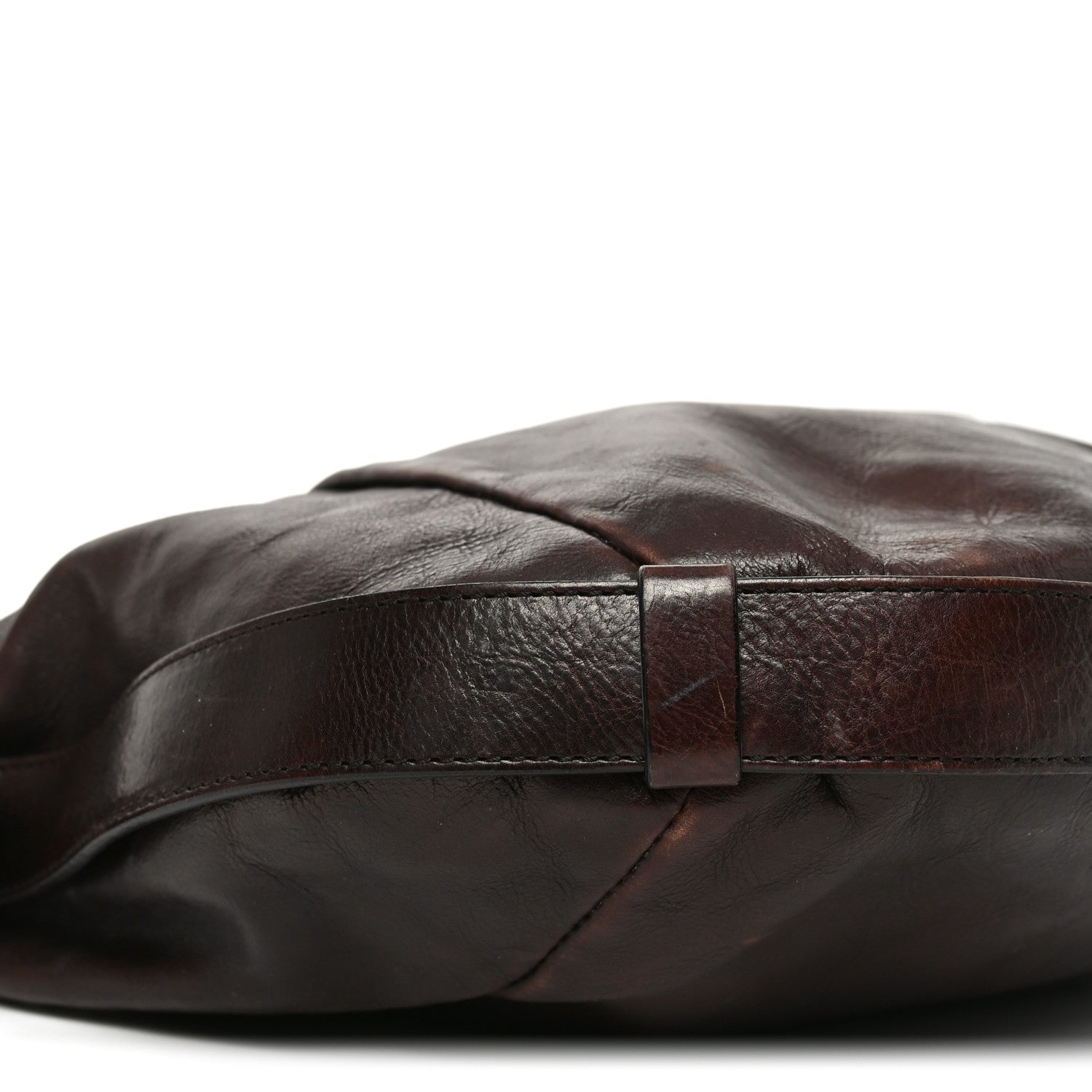 Saint Laurent Buffalo Leather Horn Medium Mombasa Bag Brown 9 of 10