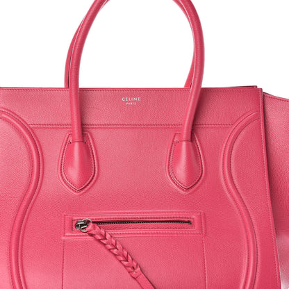 Celine Supple Calfskin Medium Phantom Luggage Fuchsia 10 of 19
