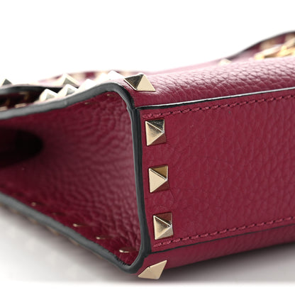Valentino Garavani Pebbled Calfskin Medium Rockstud Flip Lock Crossbody Bag Camelia 8 of 9
