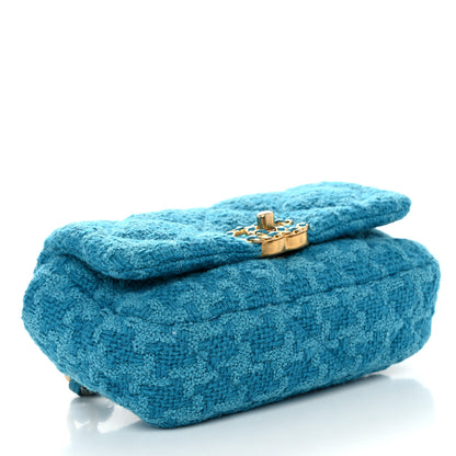Chanel Tweed Quilted Chanel 19 Waist Bag Turquoise 4 of 10
