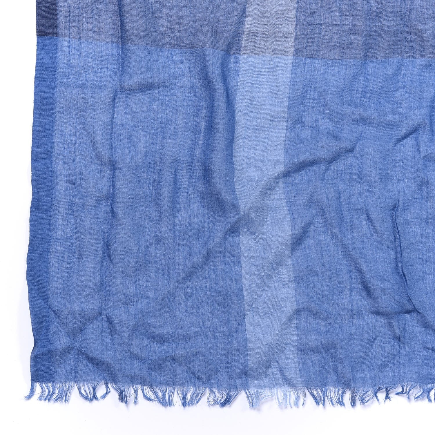 Burberry Modal Silk Cashmere Sheer Mega Check Scarf Indigo Blue 2 of 4