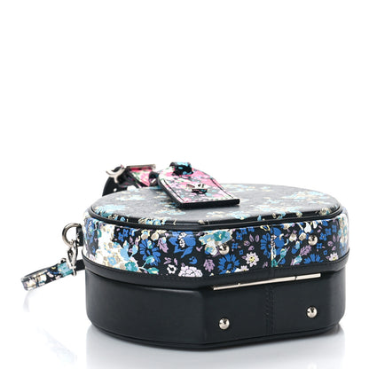 Louis Vuitton Calfskin Floral Print Petite Boite Chapeau Black 4 of 8