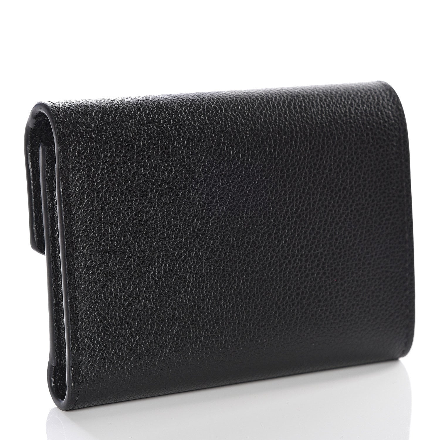 Louis Vuitton Soft Calfskin My Lockme Compact Wallet Black 2 of 10