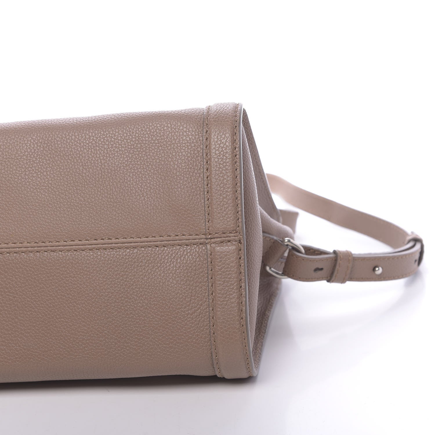 Alexander McQueen Pebbled Calfskin Small Skull Padlock Zip Around Tote Tan 11 of 12