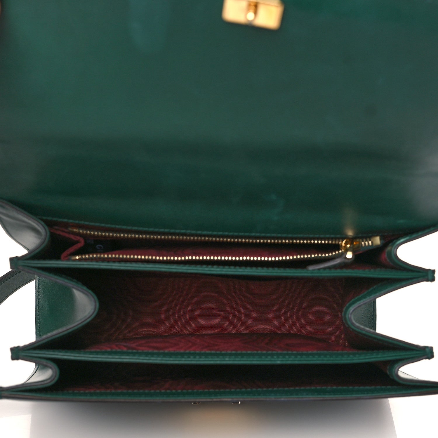 Gucci Grainy Calfskin Small Zumi Shoulder Bag Vintage Green 5 of 12
