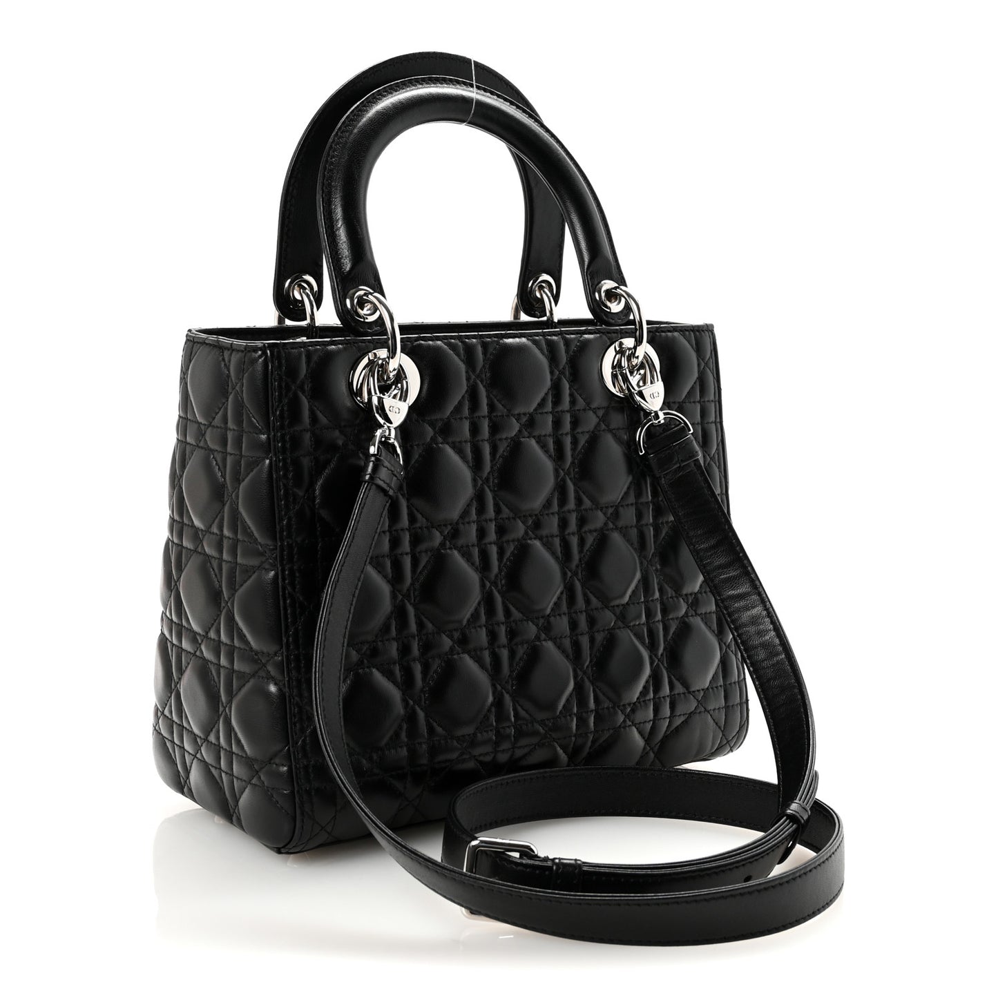 Lambskin Cannage Medium Lady Dior Black