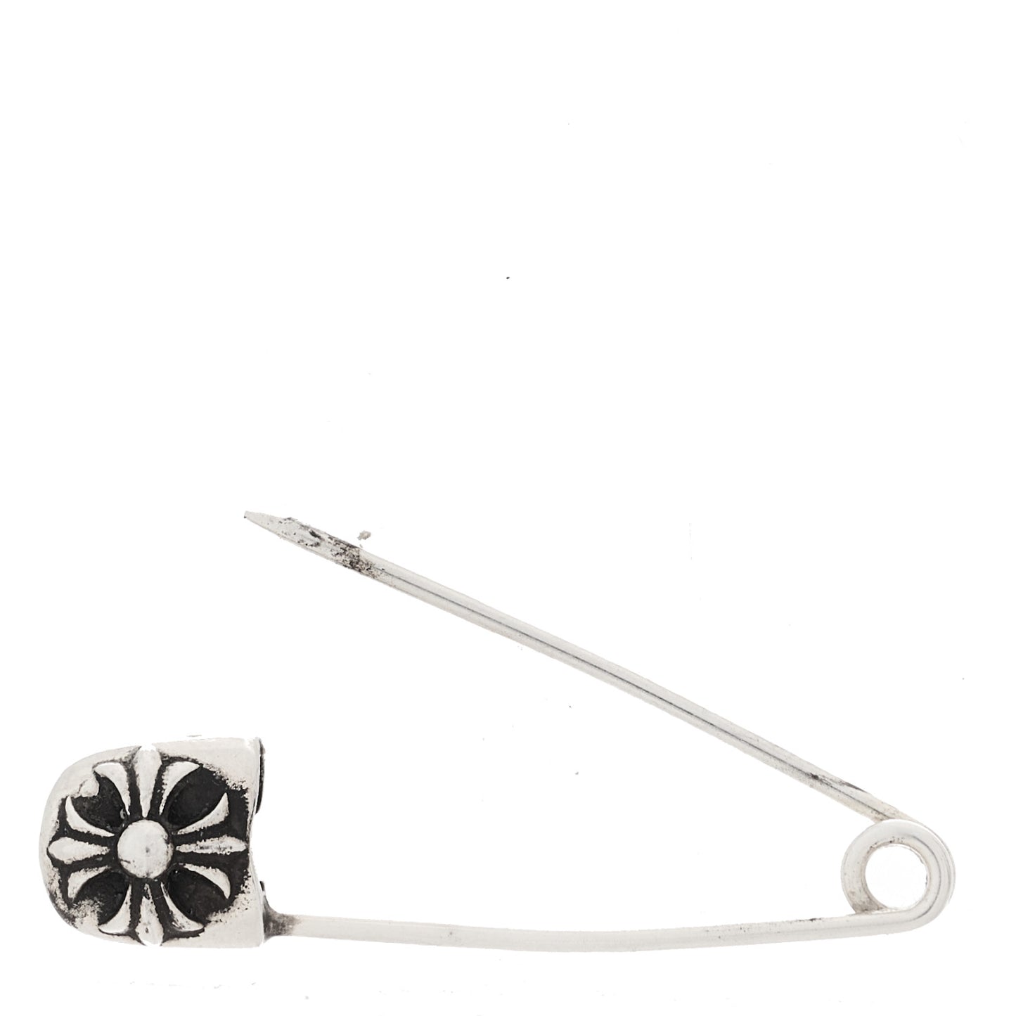 Sterling Silver Safety Pin Single Earring