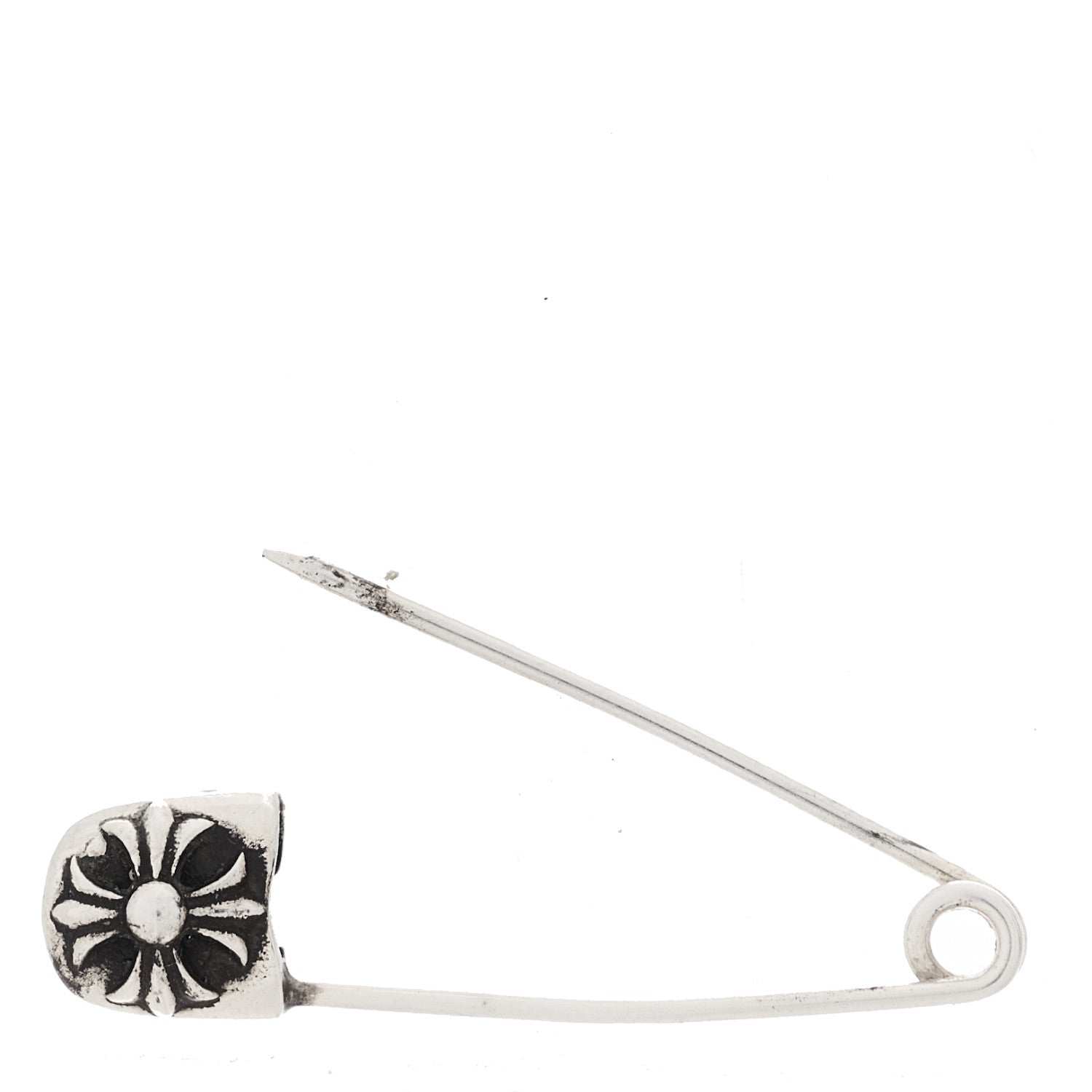 Chrome Hearts Sterling Silver Safety Pin Single Earring 4 of 4