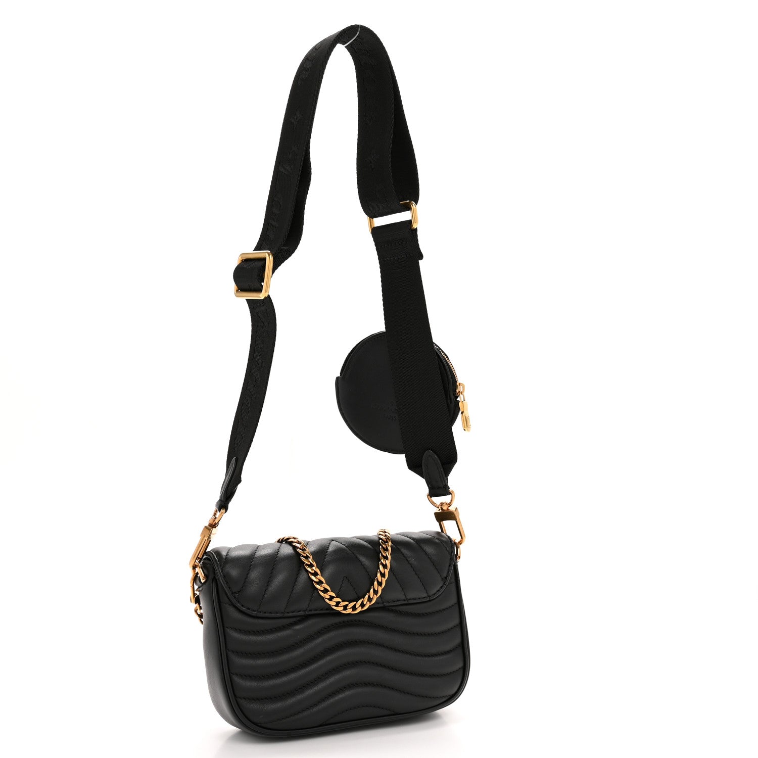 Louis Vuitton Calfskin New Wave Multi Pochette Black 3 of 13