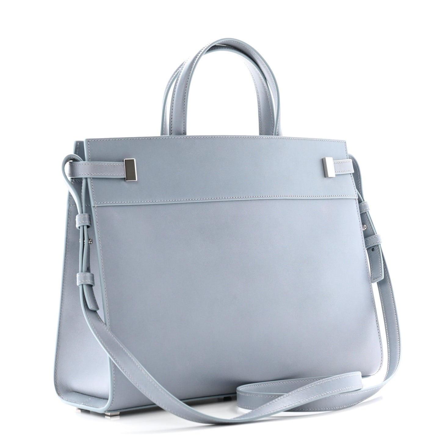 Calfskin Mapplethorpe Small Manhattan Shopper Tote Grey White Black