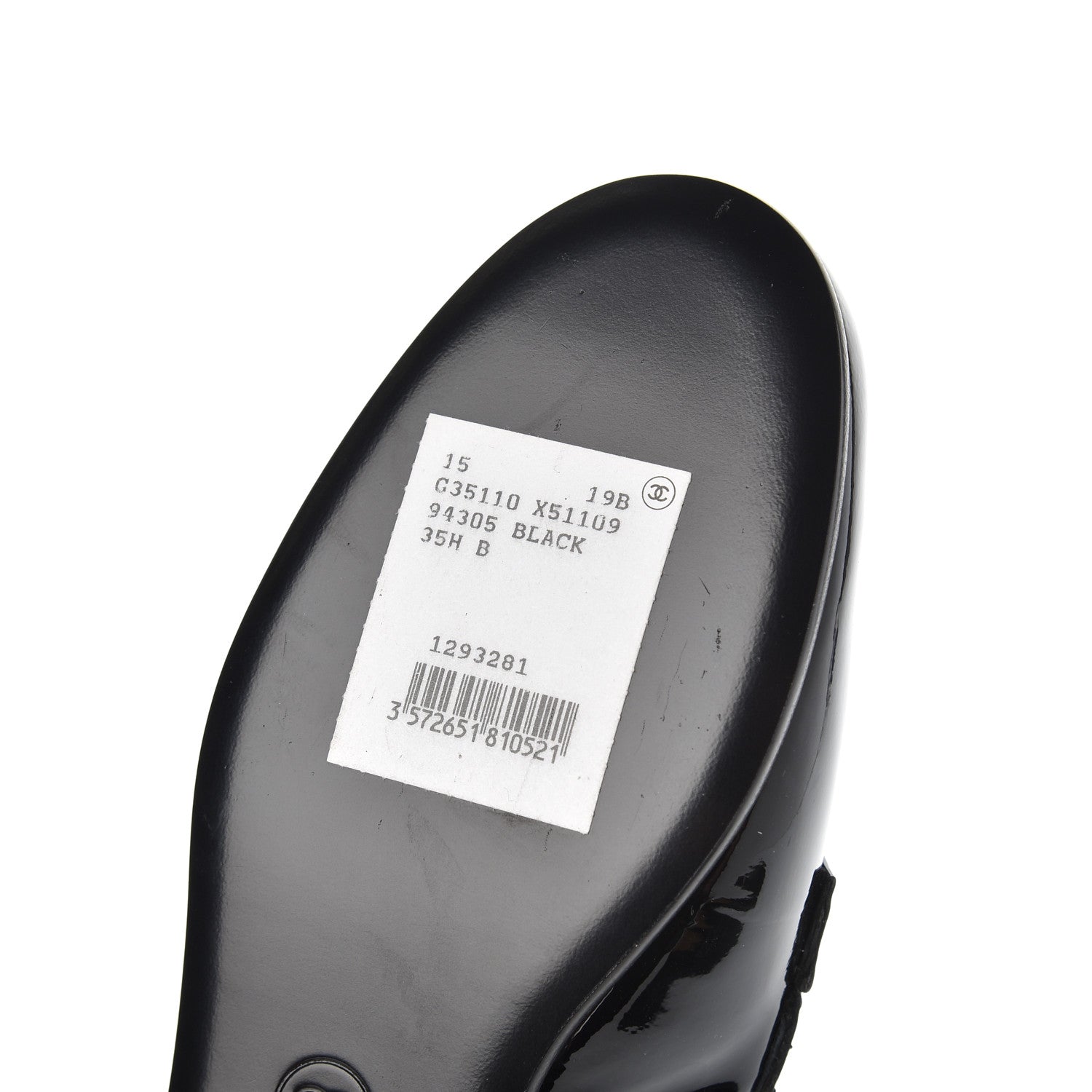 Chanel Patent CC Mocassin Loafers 35.5 Black 14 of 15