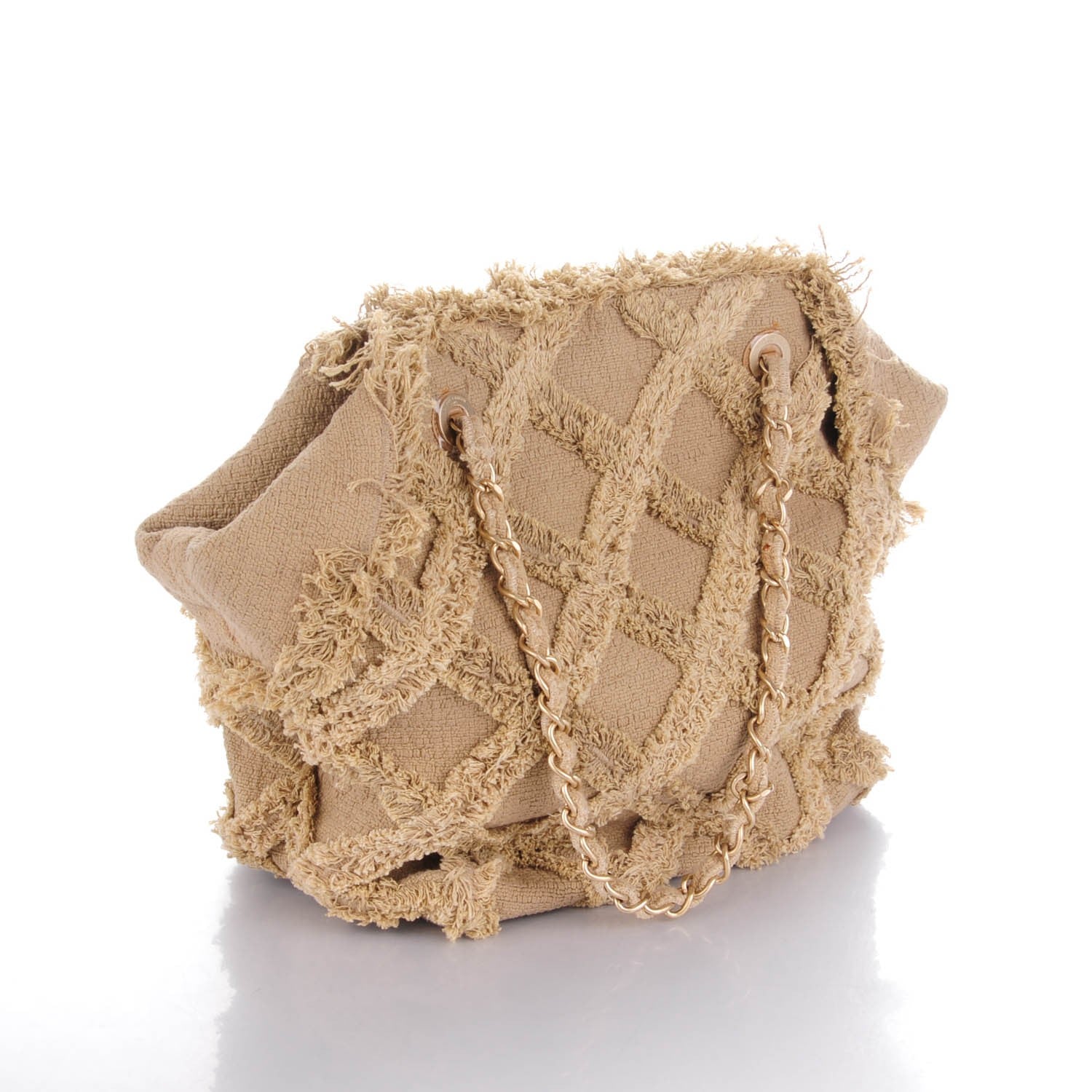 Chanel Tweed Nature Tote Beige 3 of 7