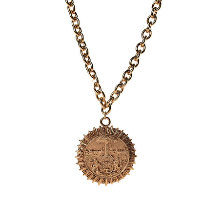 Chanel Medallion Chain Necklace Gold 1 of 4
