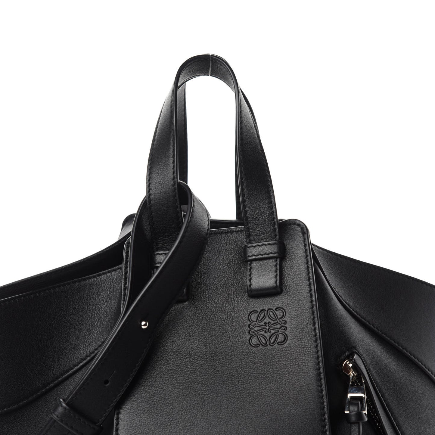 Calfskin Small Hammock Shoulder Bag Black
