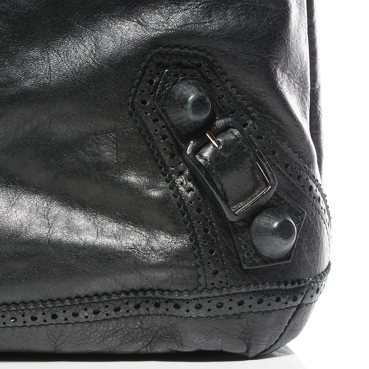 Agneau Giant Brogues Hardware Day Hobo Black