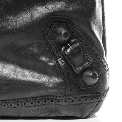 Balenciaga Agneau Giant Brogues Hardware Day Hobo Black 5 of 13
