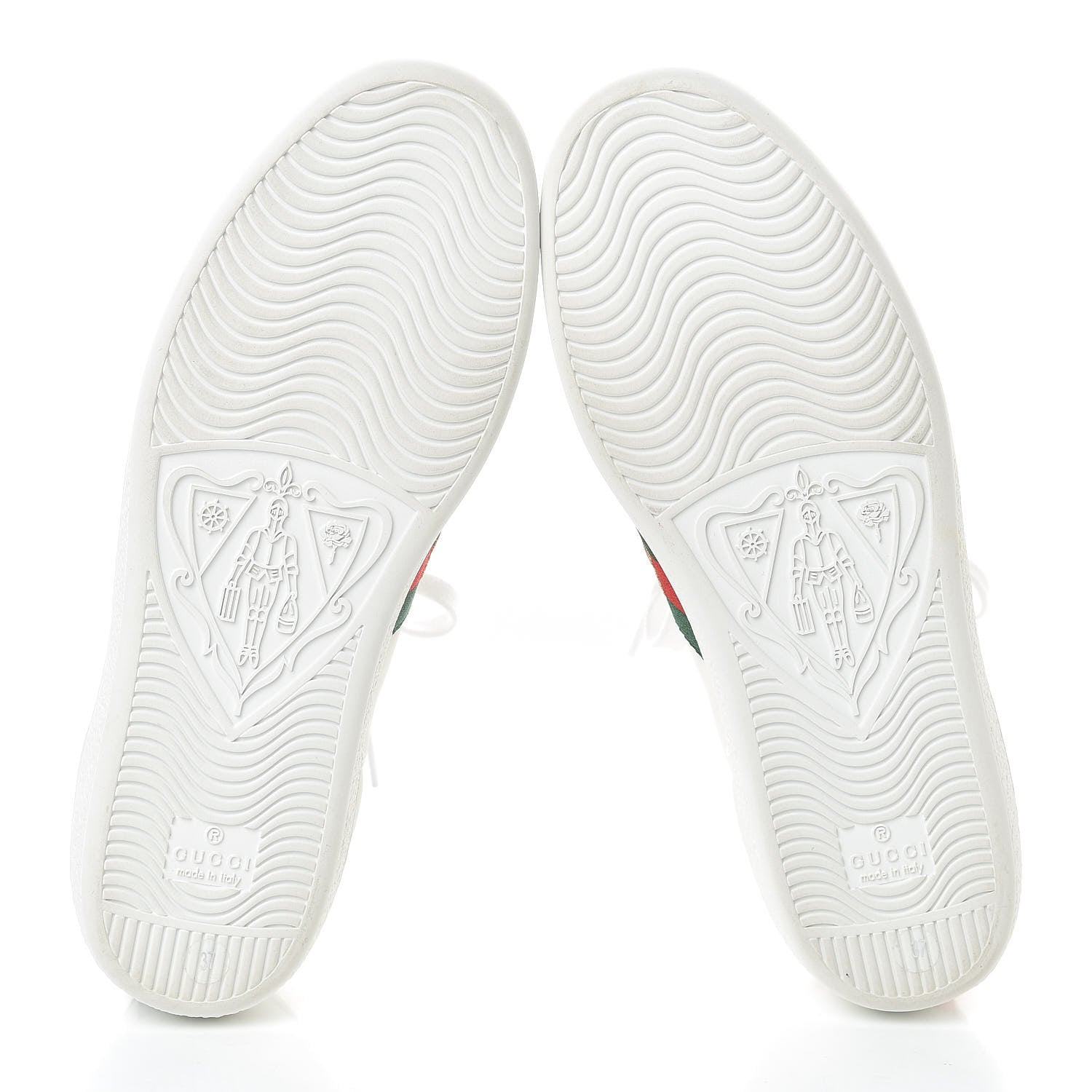 Gucci Calfskin Ayers Web Pineapple Ladybug Embroidered Womens Ace Sneakers 37 White 7 of 8