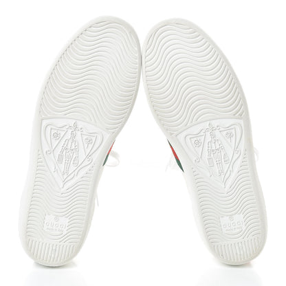 Gucci Calfskin Ayers Web Pineapple Ladybug Embroidered Womens Ace Sneakers 37 White 7 of 8