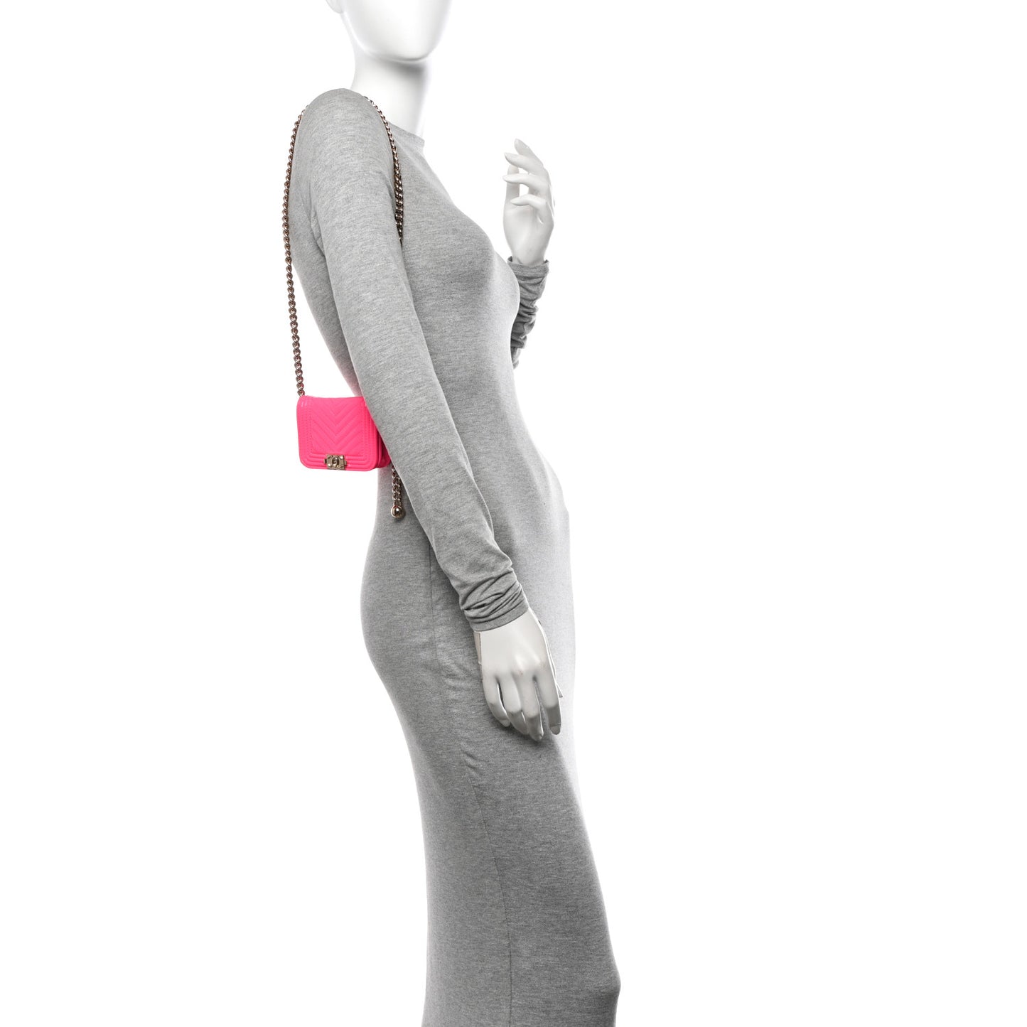 Patent Chevron Boy Flap Waist Belt Bag Pink