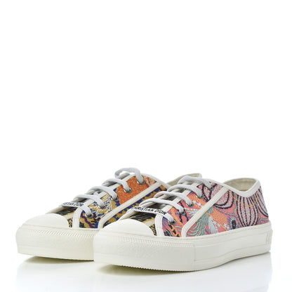 Christian Dior Canvas Embroidered Womens Walk'N'Dior Low Top Sneakers 37.5 Multicolor 3 of 8
