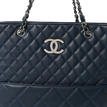 Chanel Calfskin Quilted In The Business North South Tote  Blue 8 of 10