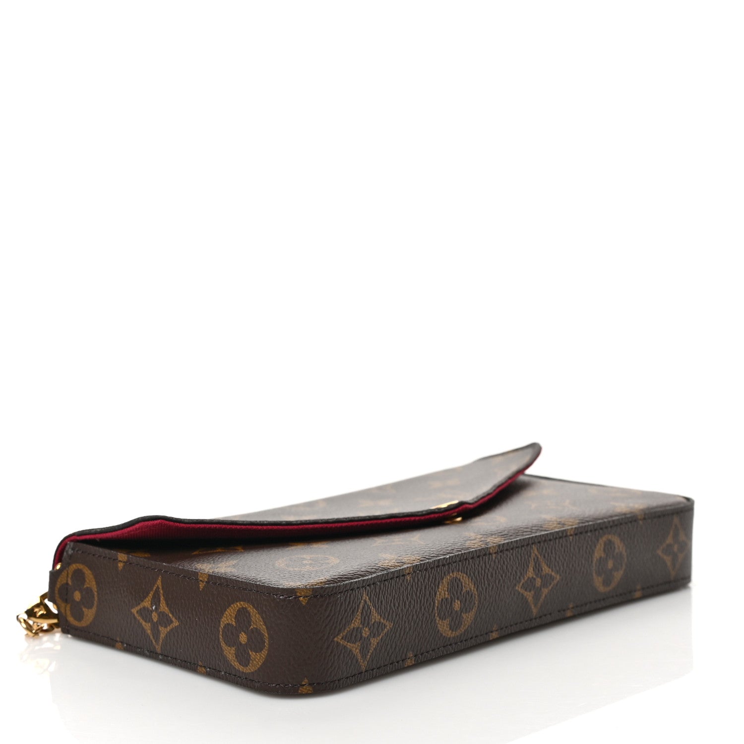 Louis Vuitton Monogram Pochette Felicie Chain Wallet Fuchsia 5 of 9