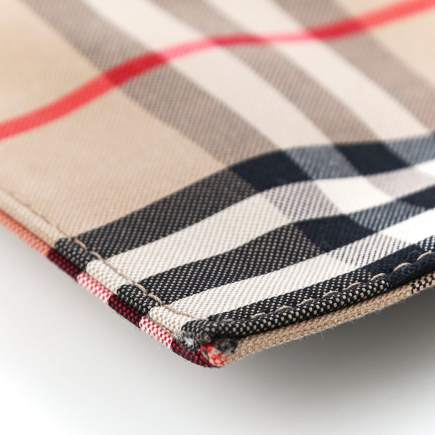 Vintage Check Zip Pouch Black