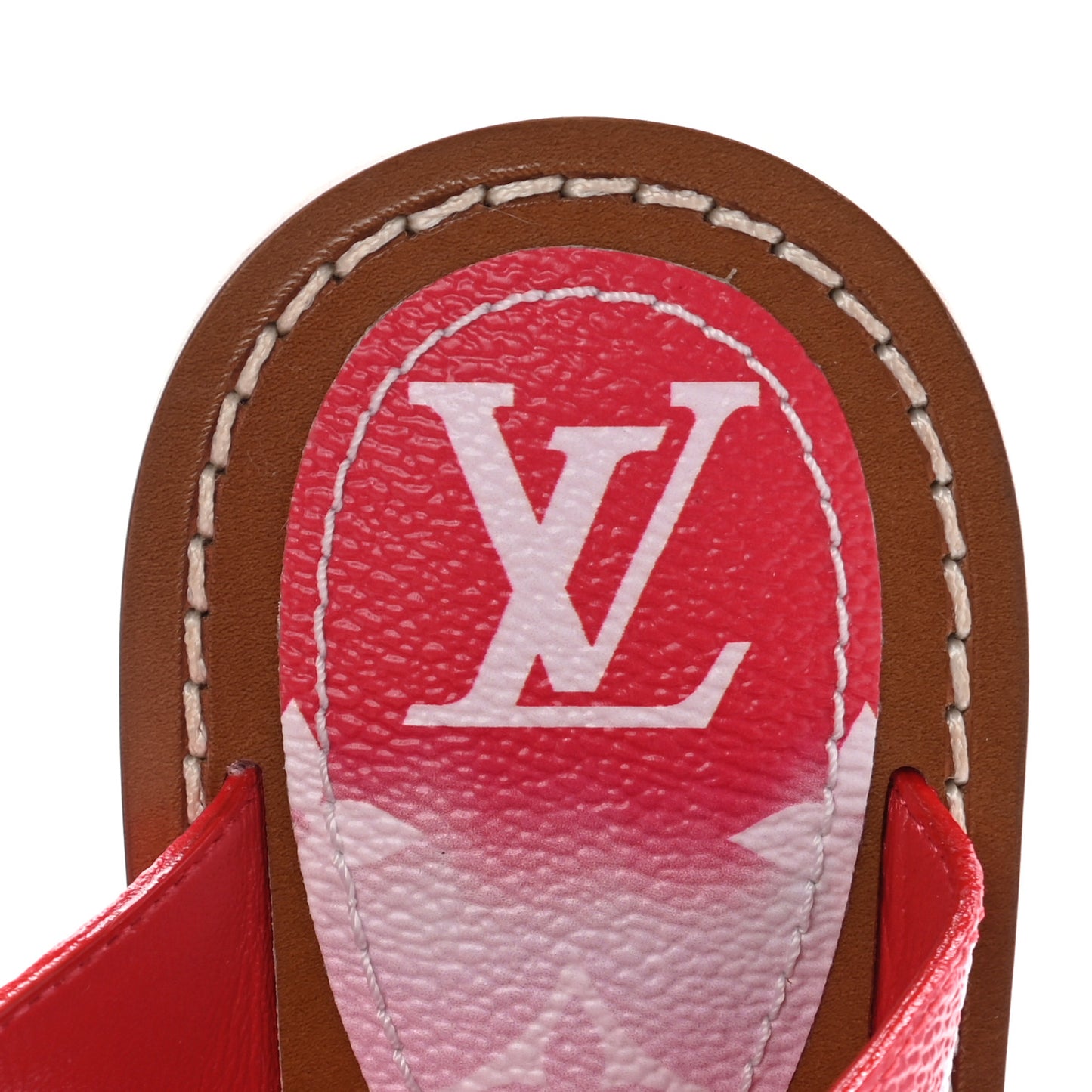 Monogram Escale Palma Sandals 36 Rouge