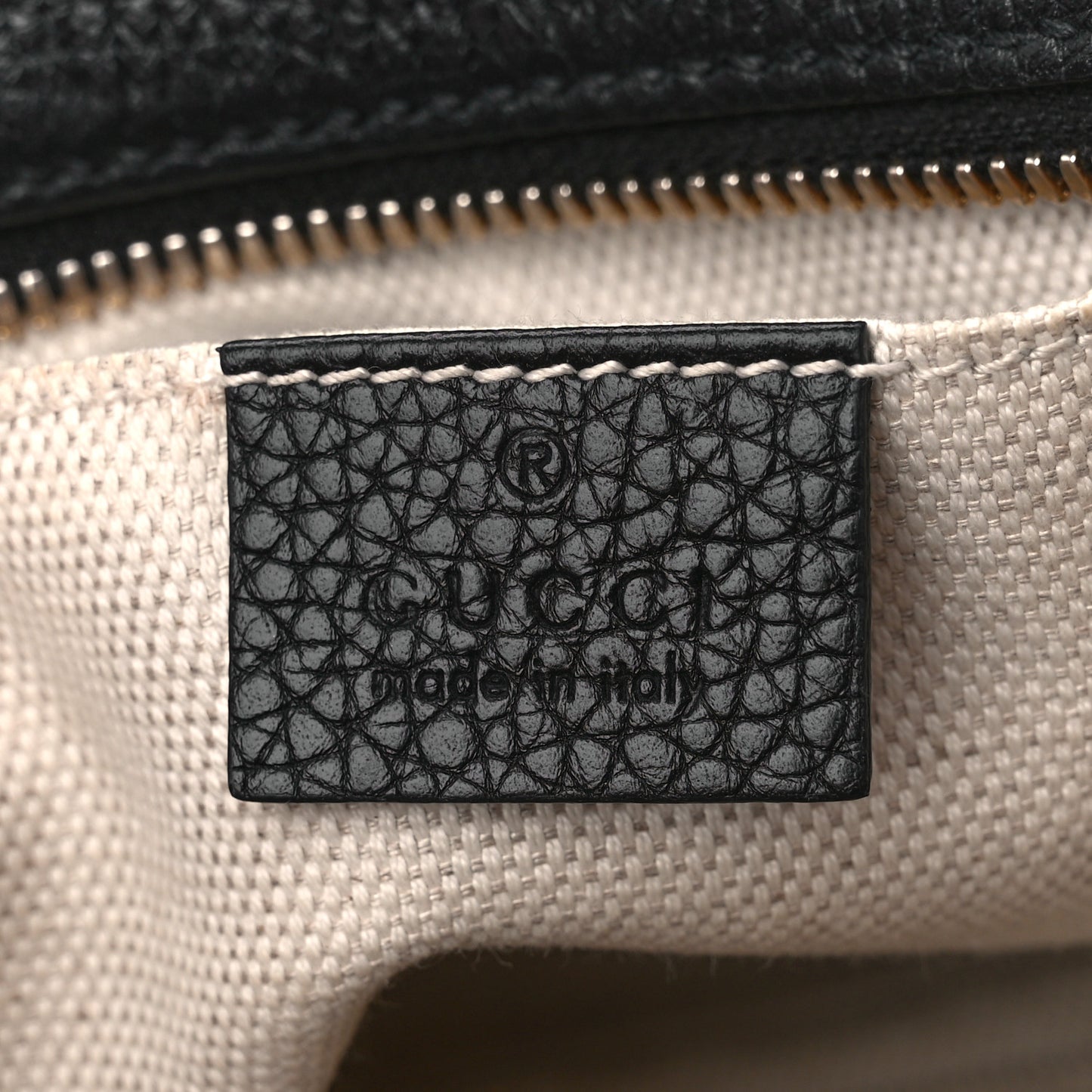 Pebbled Calfskin Small Soho Disco Bag Black