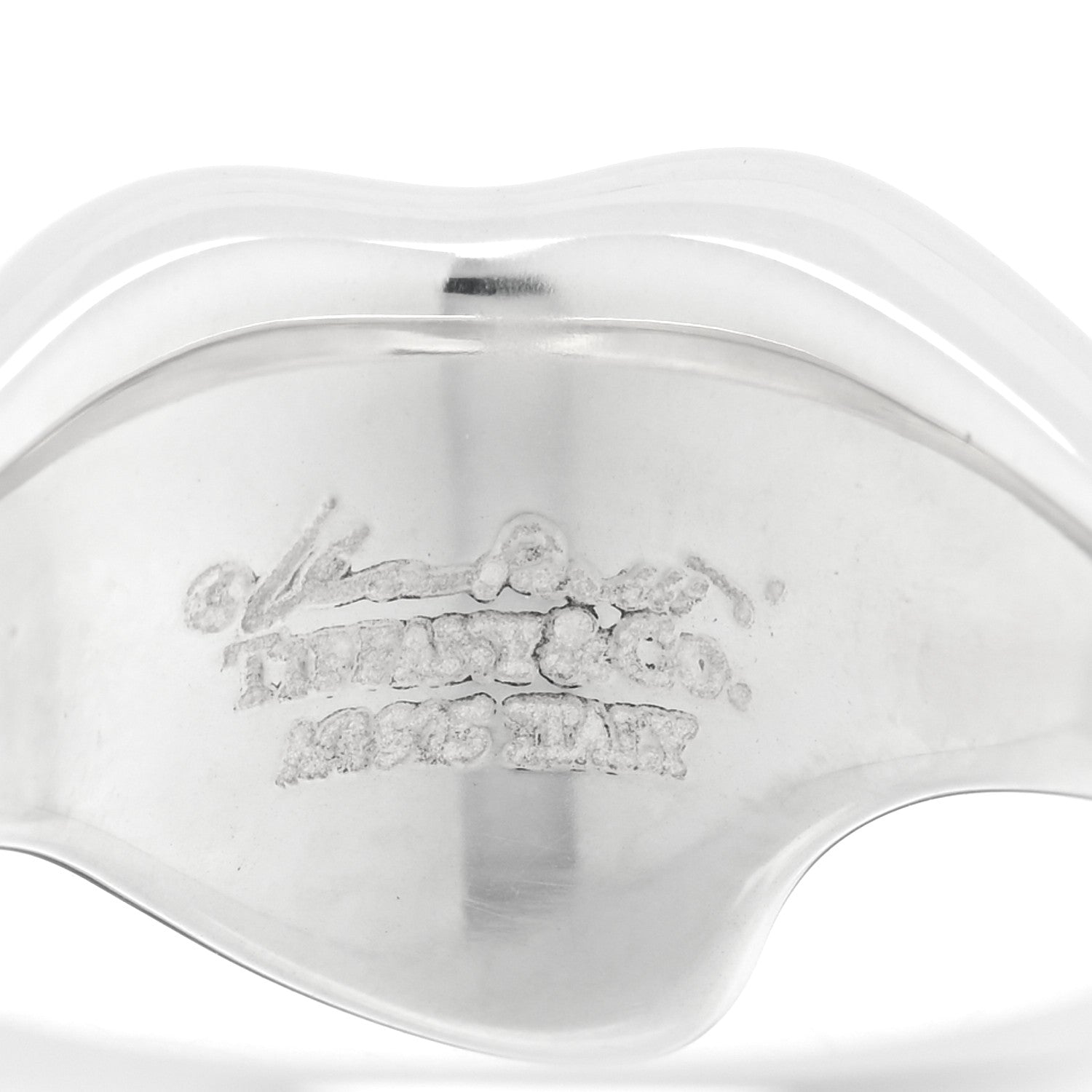 Tiffany Sterling Silver Elsa Peretti Full Heart Ring 50 5.5 4 of 5