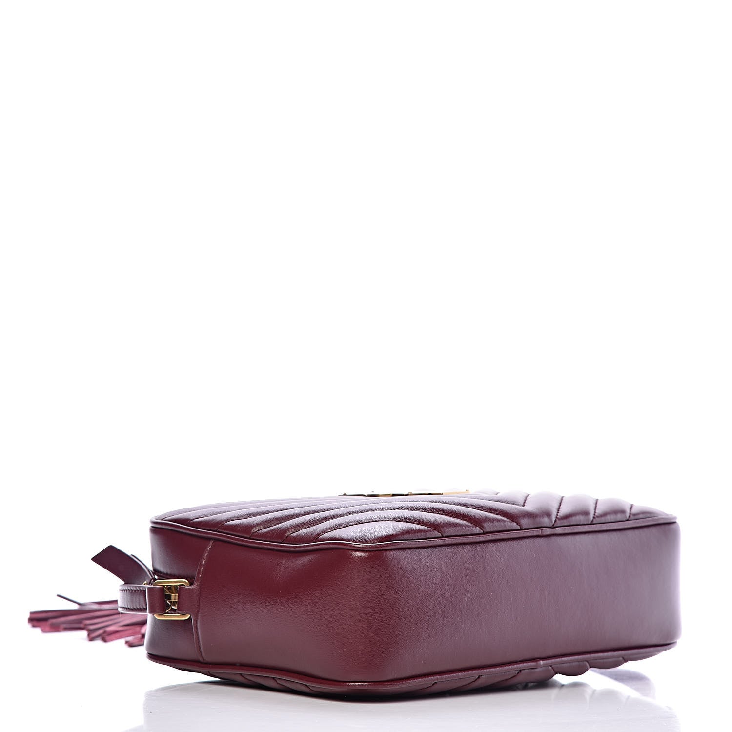 Saint Laurent Calfskin Matelasse Monogram Lou Camera Bag Dark Legion Red 4 of 10