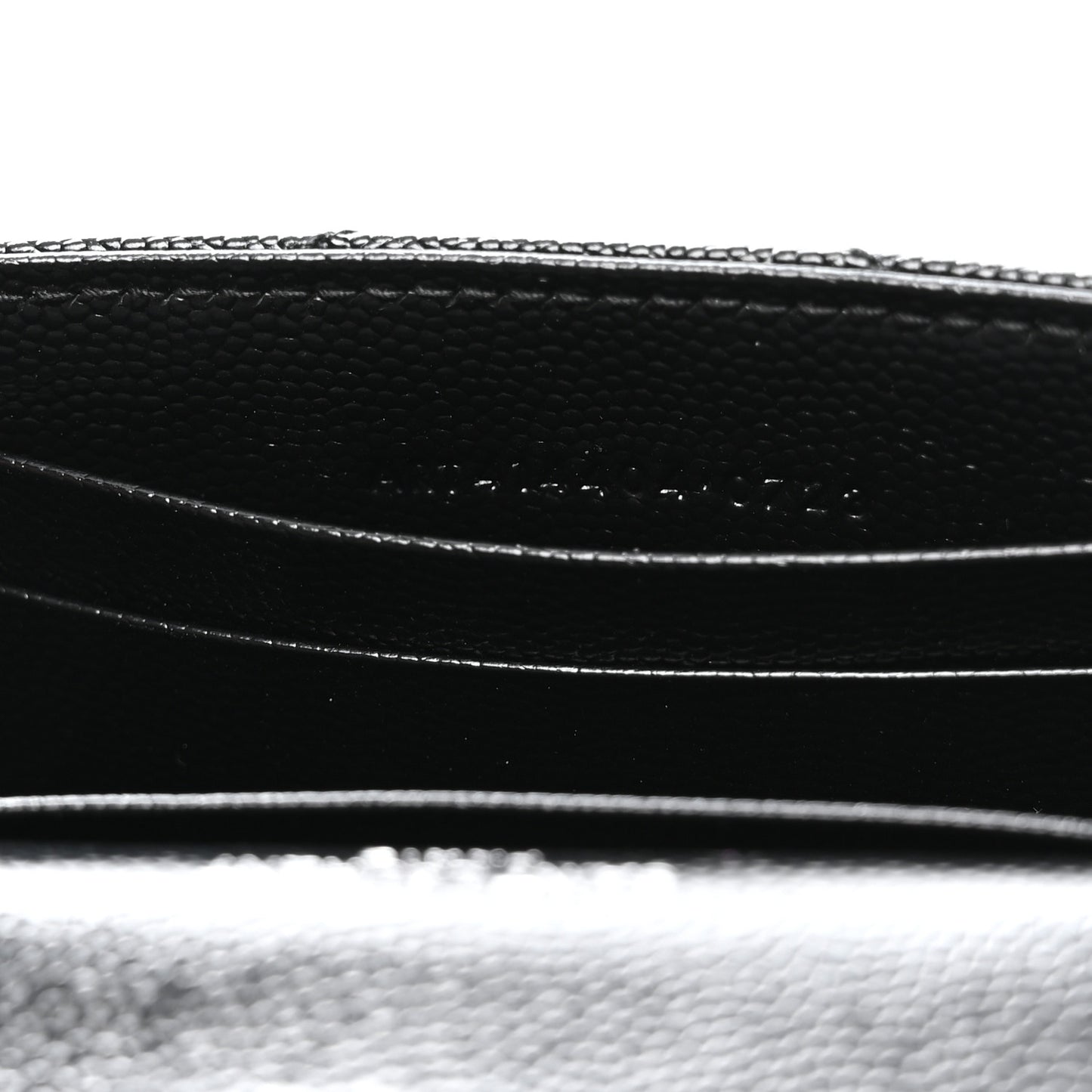 Grain De Poudre Matelasse Chevron Small Monogram Envelope Wallet Black